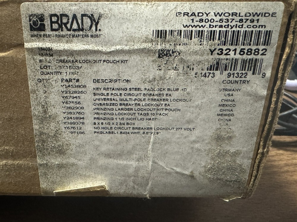 Electrical Lockout kit - Brand New