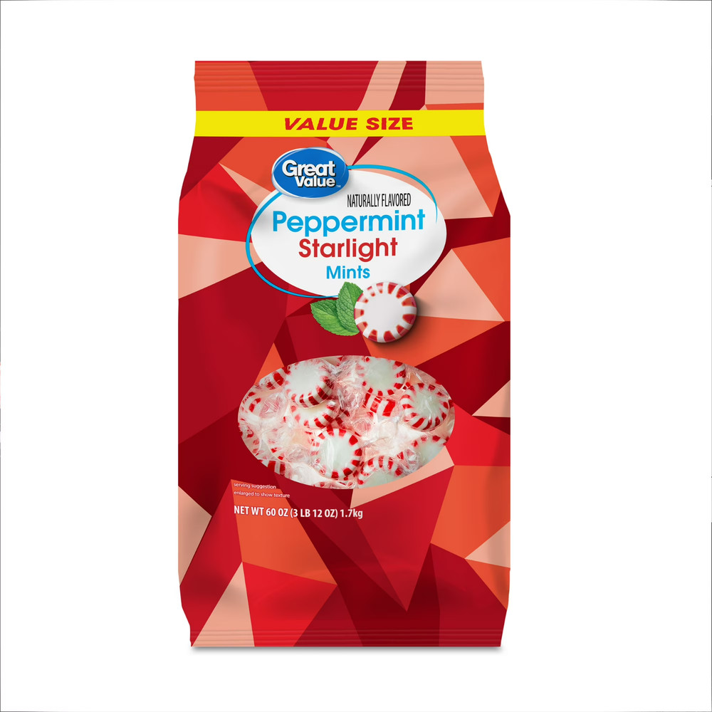 Great Value Peppermint Starlight Mints Hard Candy, 60 oz.