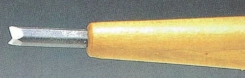 Mikisyo Mikisho Power Grip Chisel Triangular 0.06 inch Small, Black, Brown