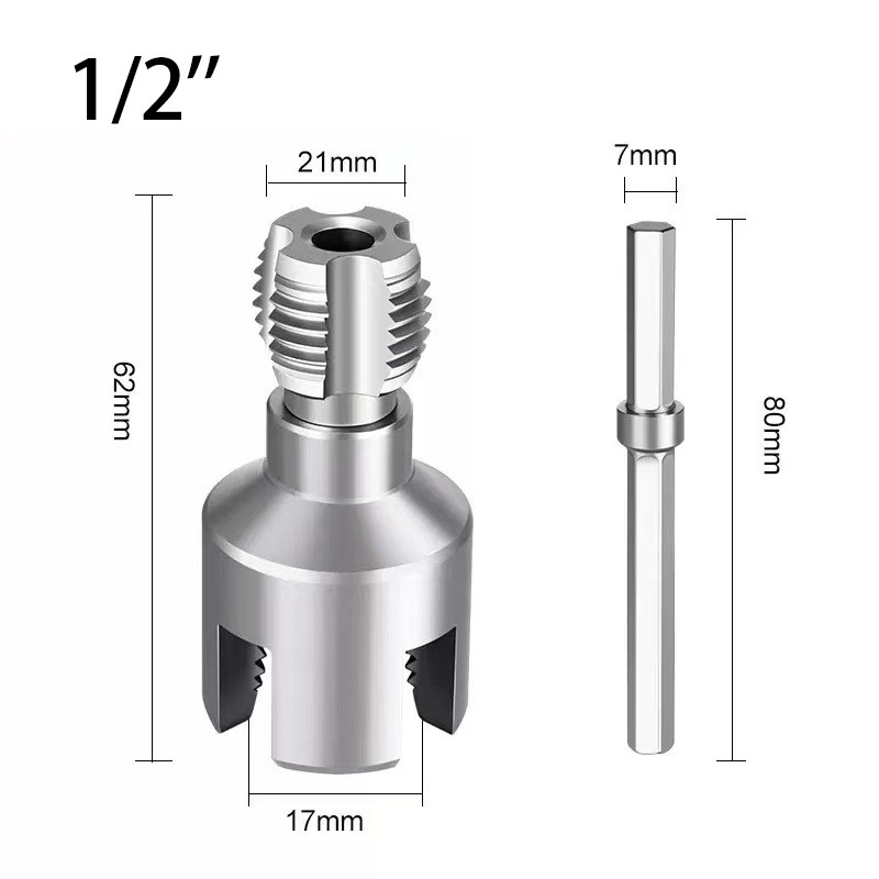 Pipe Thread Cutting Tool Integrated Internal External PVC Pipe Threader Kit