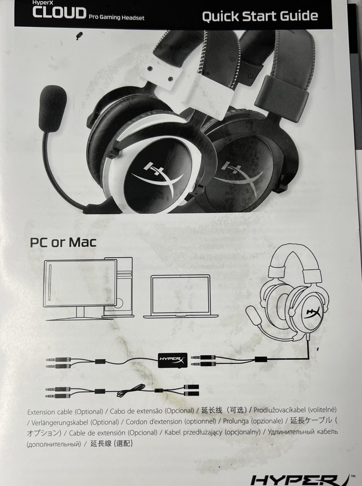 Replacement HyperX Cloud 2 II CloudX Core Accessories Gaming Headset