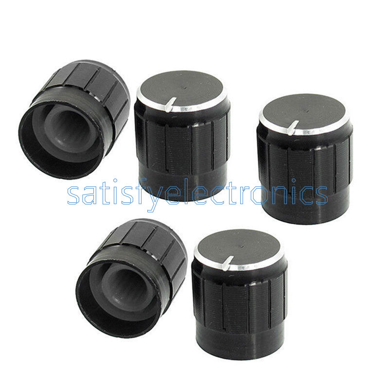 5pcs Volume Control Rotary Knobs For 6mm Dia Potentiometer Durable