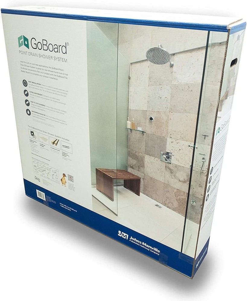 GoBoard Point Drain Shower Kit