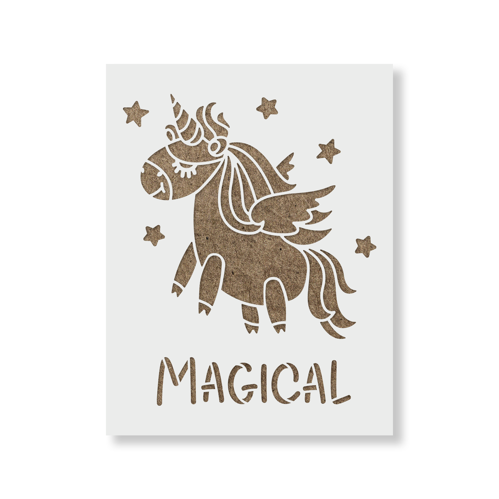Unicorn Magical Stencil - Durable & Reusable Mylar Stencils