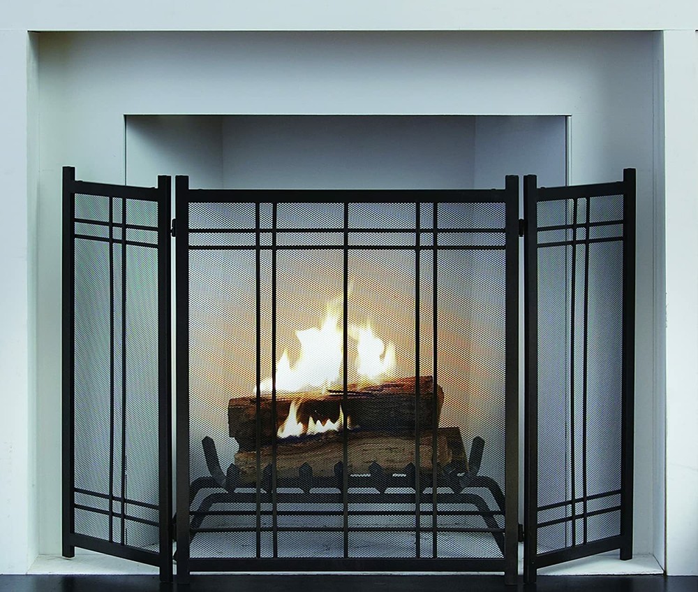 Preston 3-Fold Screen, Vintage Iron