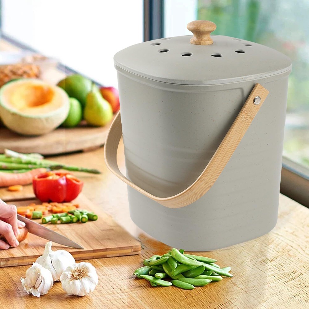 1 Gallon Compost Bin Kitchen Coutertop Compost Bin with Lid Compost Bucket