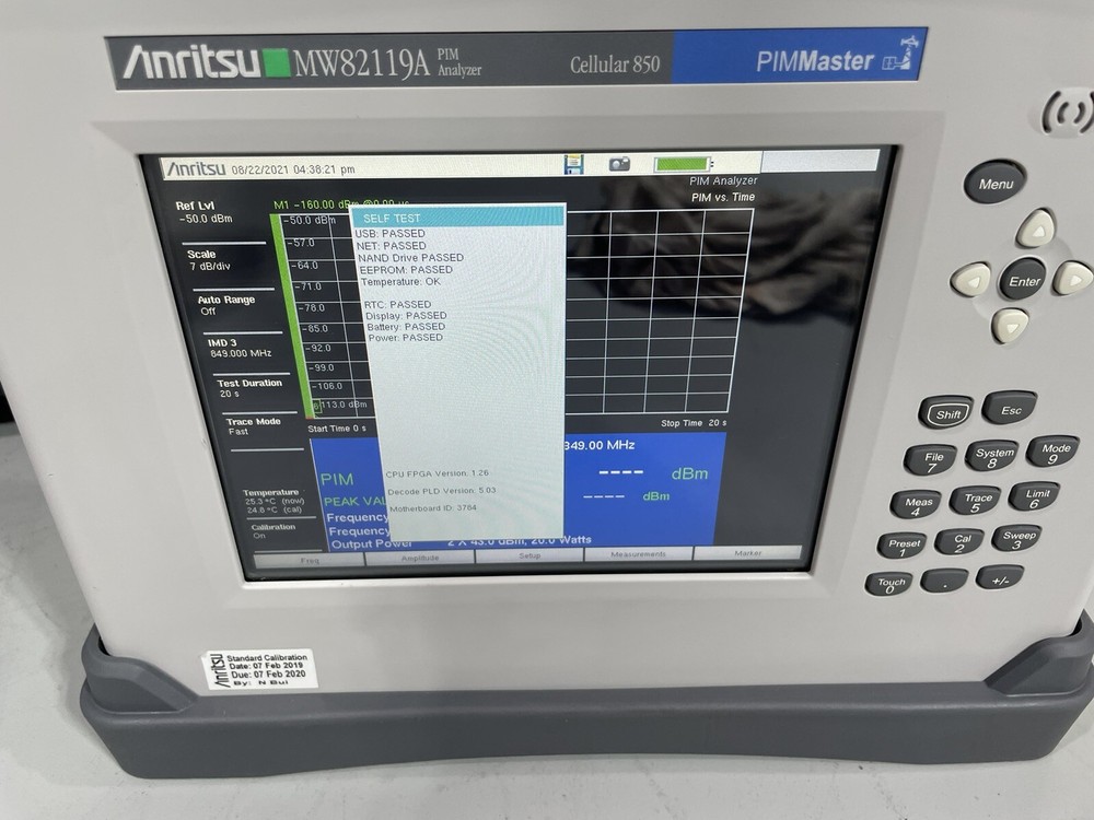 Anritsu MW82119A PIM Master Passive Intermodulation Analyzer - Options 031/850