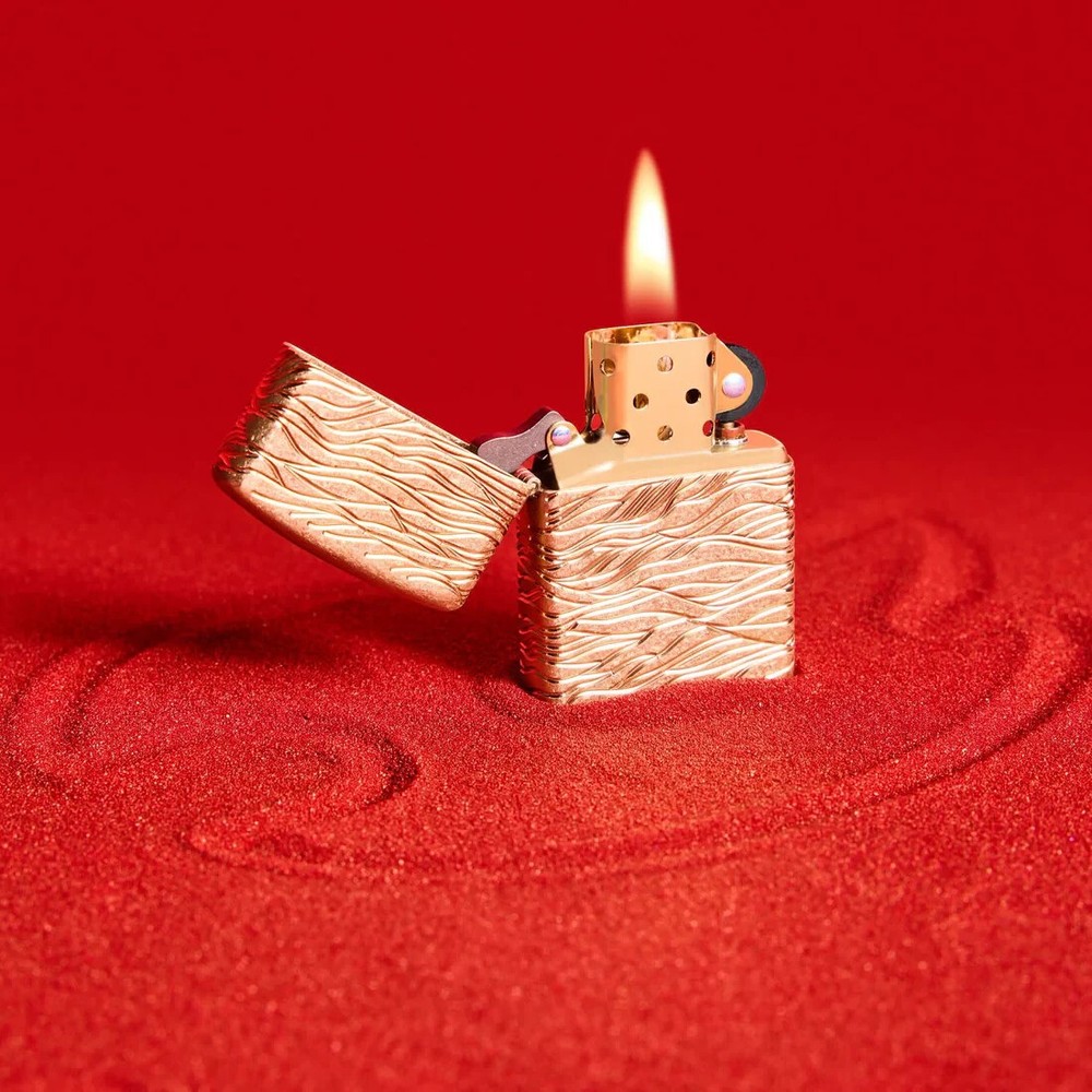 Zippo Armor Tumbled Brass Multicut 46273