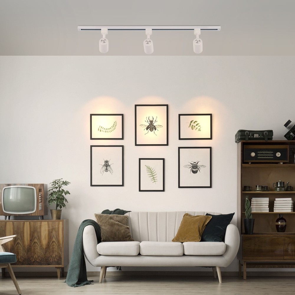6 Pack LED Track Lighting Heads Compatible with Single Circuit J Type 3000K W