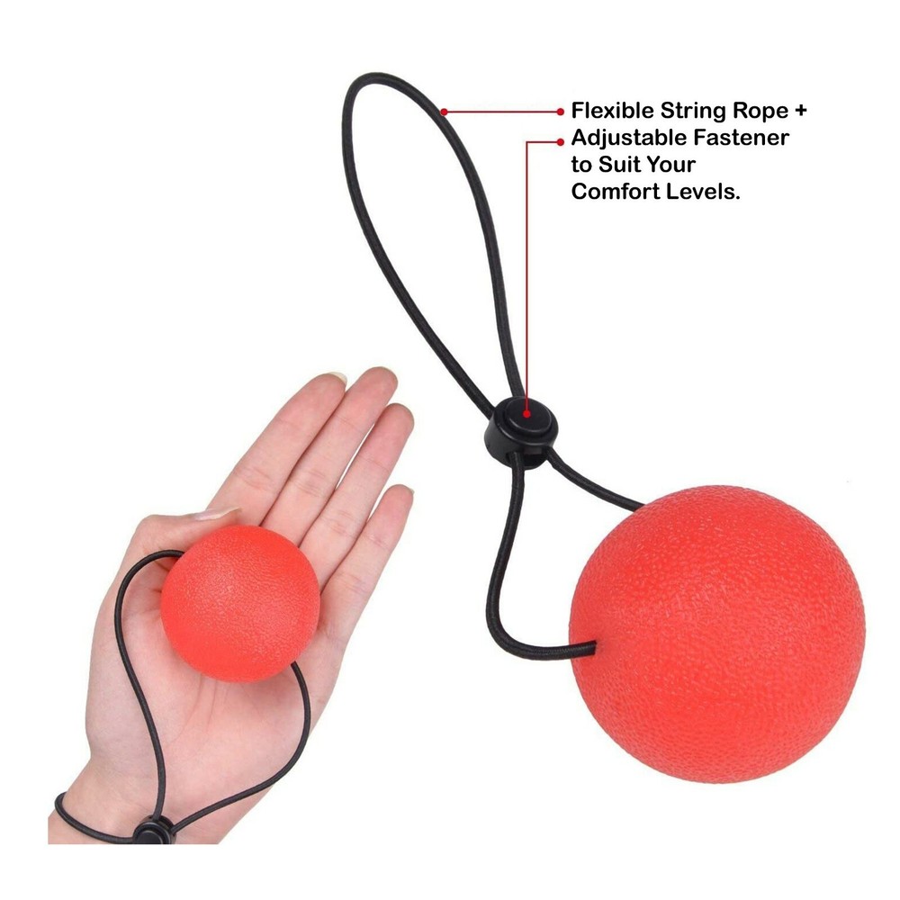 Adore Pro Secure Stress Ball On A String 1 Squeeze Ball Hand Grip Therapy Relief