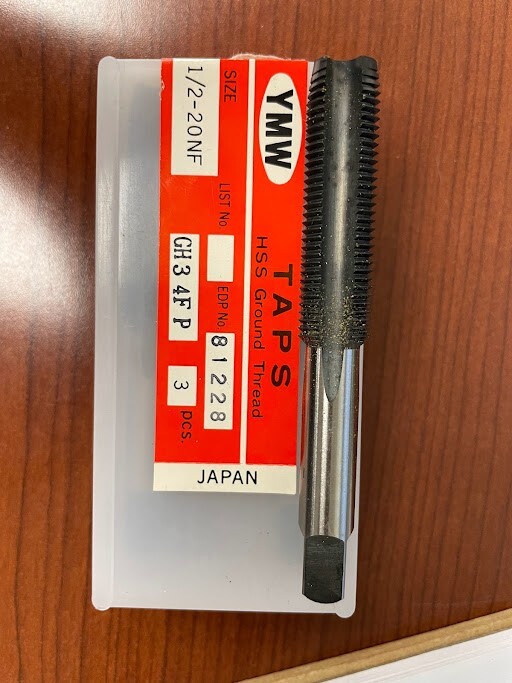 YMW 1/2"-20NF HSS GROUND THREAD TAPS 81228 GH3 4FL 3PC