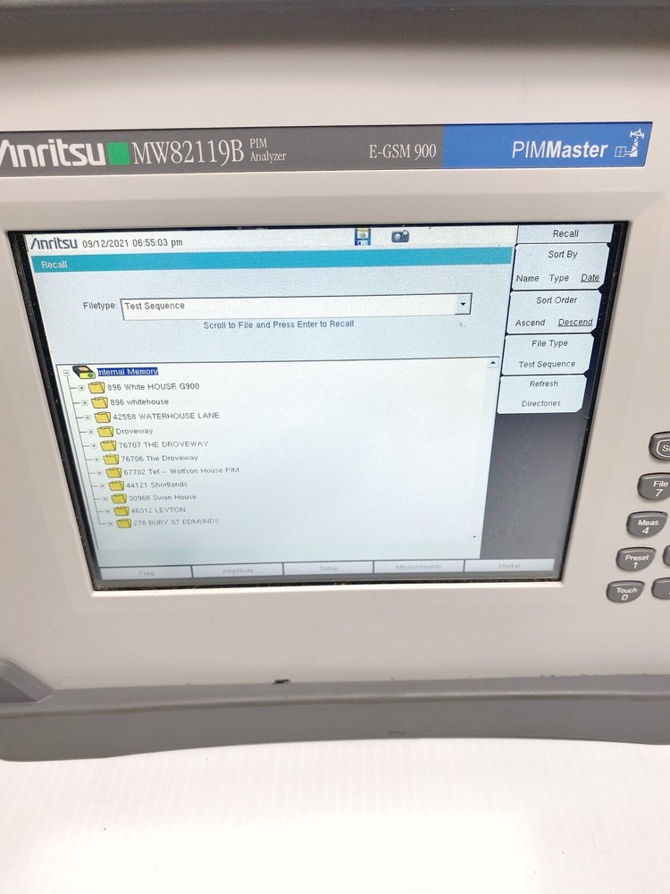Anritsu MW82119B PIM Master Passive Intermodulation Analyzer Opt 900 E-GSM 900