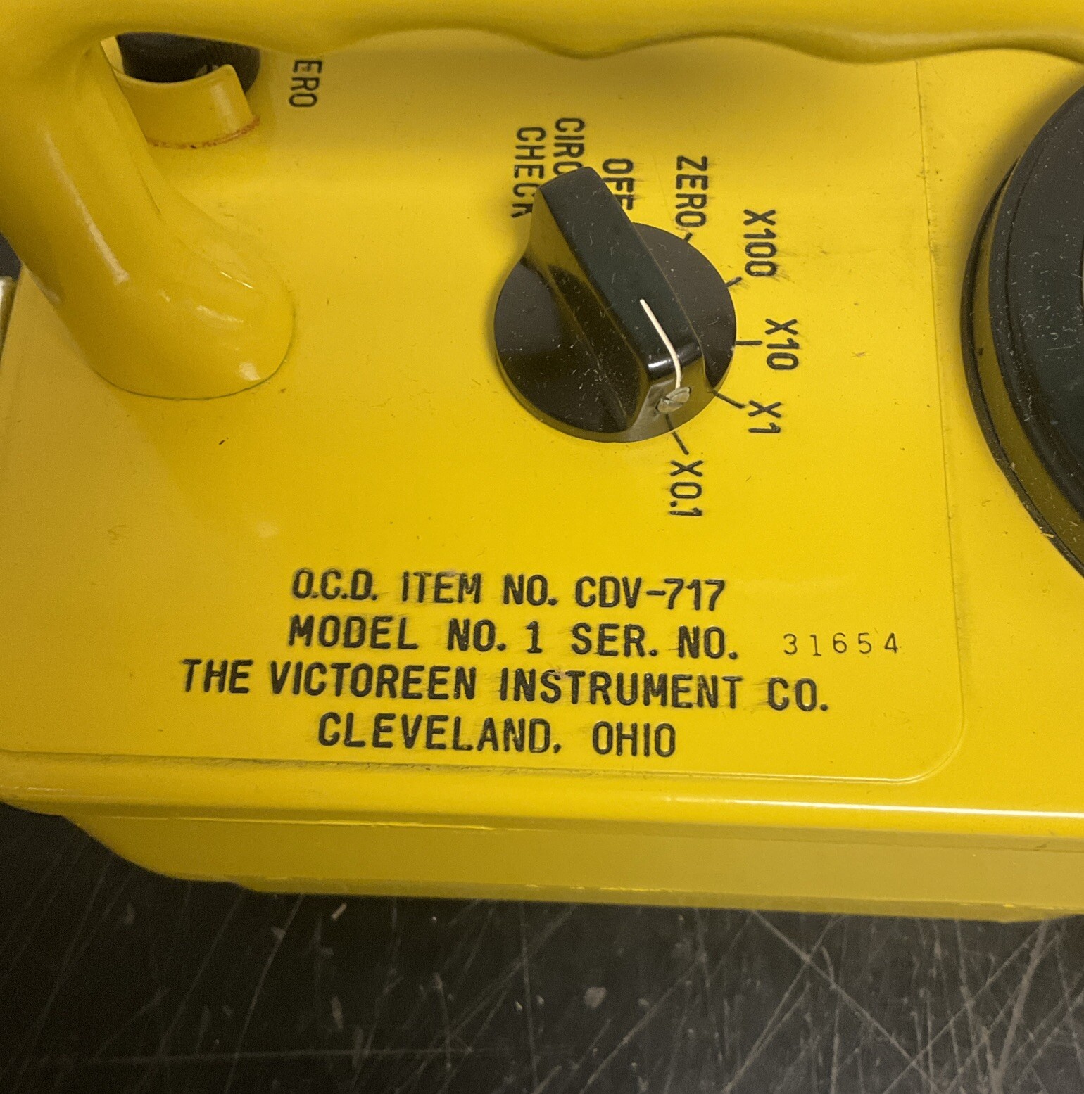 NOS Victoreen Instrument Co CDV-717 Model 1 Radiological Survey Meter CD