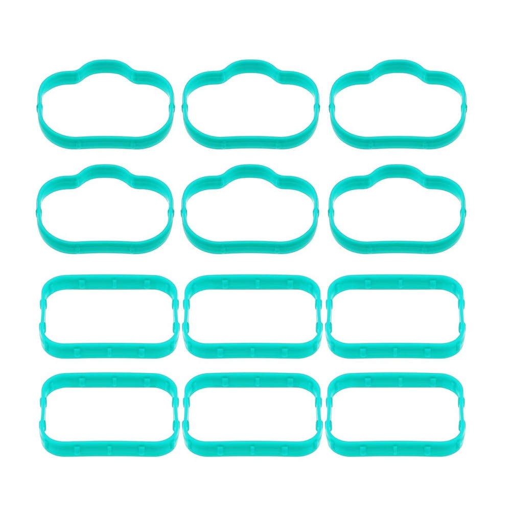 Engine Intake Manifold Gasket Set Lower and Upper Silicone Rubber Compatible...
