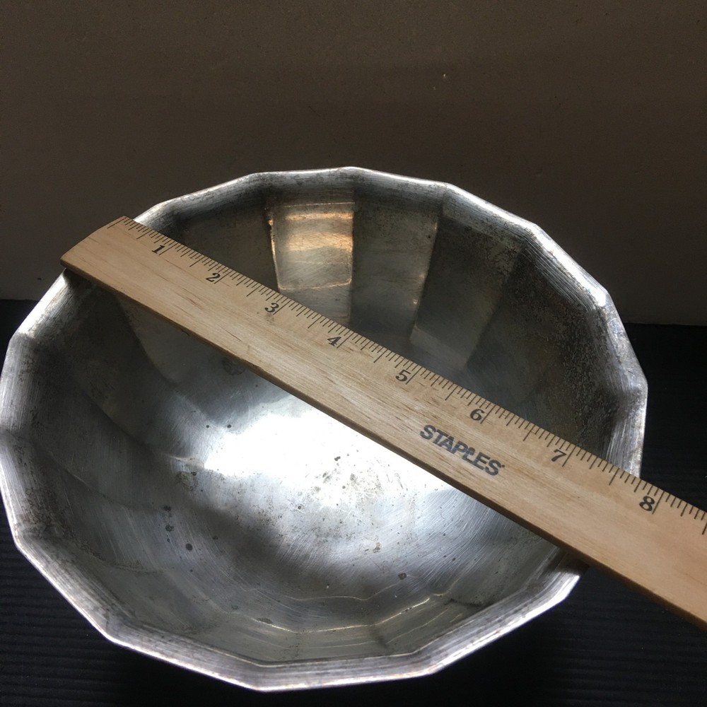 Vintage Gorham EP Silver-Plated Pedestal Bowl 16-Point Scalloped Hexadecagonal