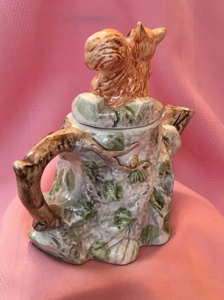Squirrel Teapot Cook’s Bazaar TWC Ceramic Easter Spring Tree Tea Pot New