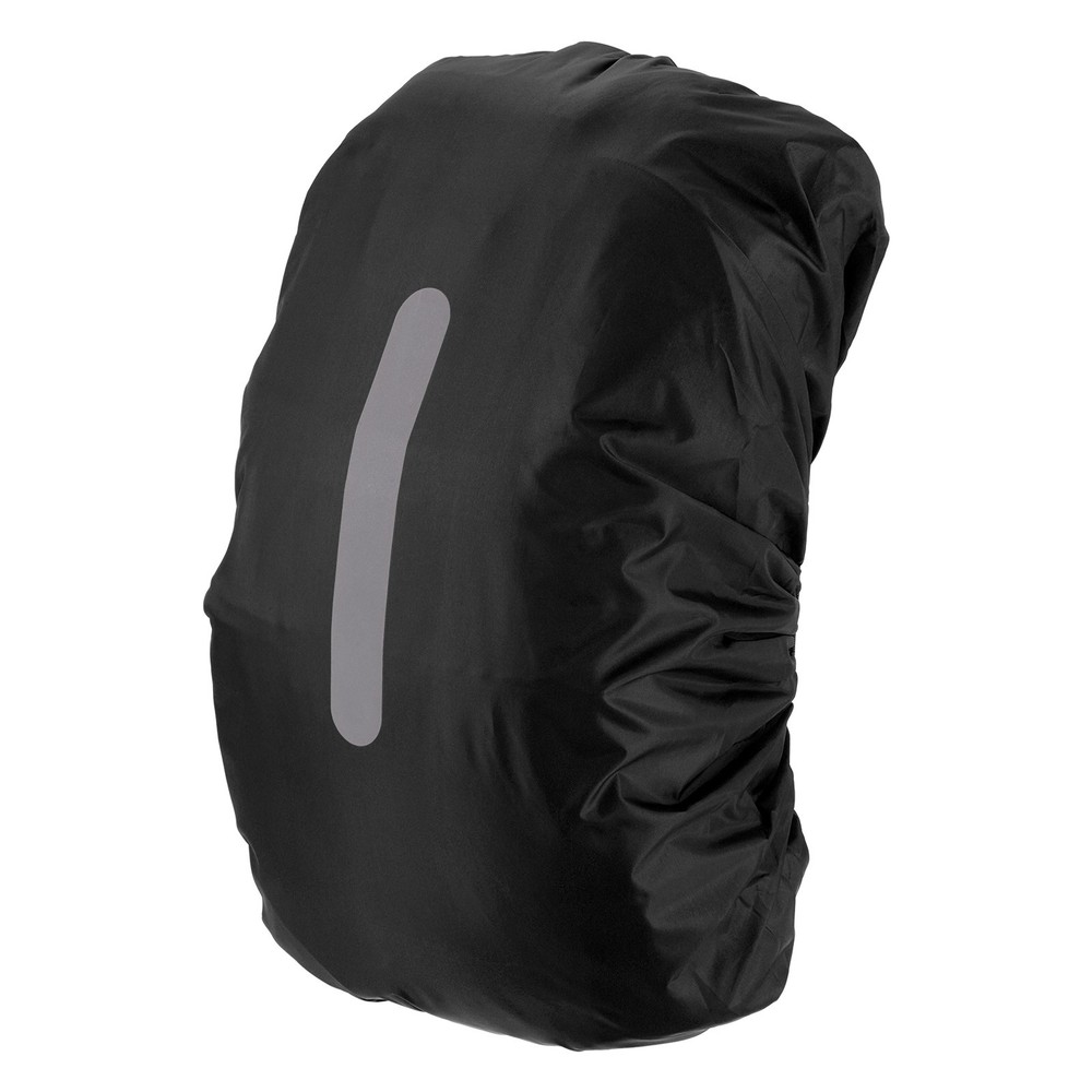 65L-75L Backpack Rain Cover with A Vertical Reflective Strap [Black]
