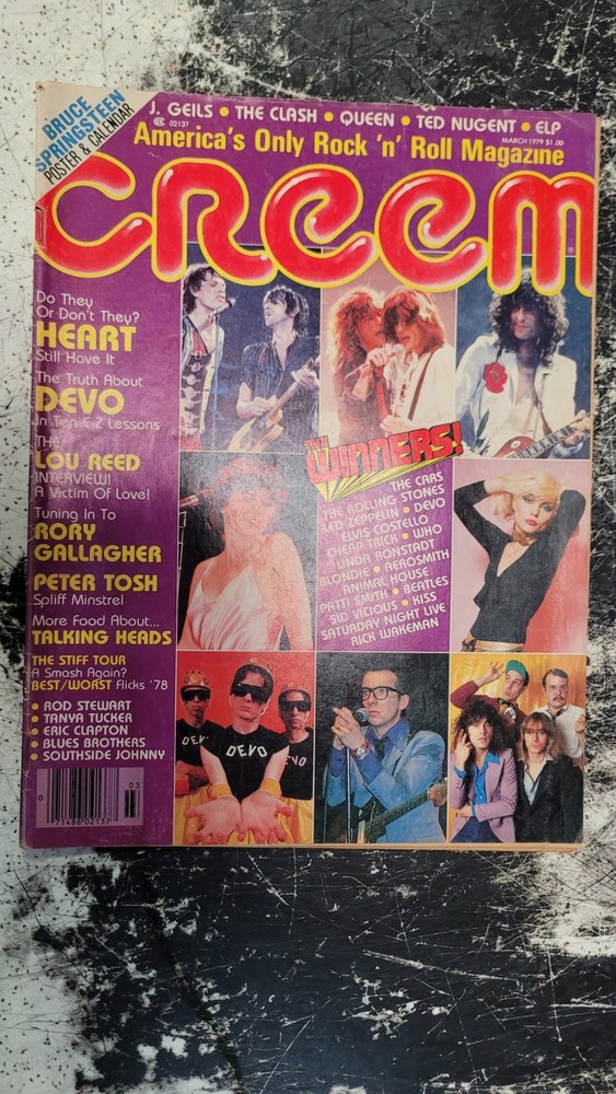 CREEM MAGAZINE MARCH 1979 Readers Poll Winners   J.Geils  Springsteen