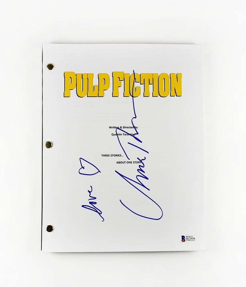 Uma Thurman Pulp Fiction Autographed Signed Script Authentic Beckett BAS COA