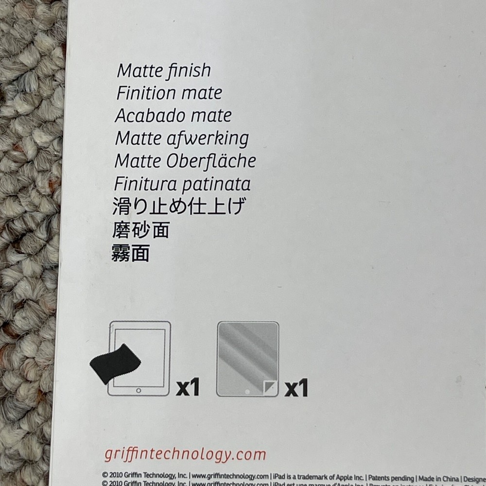 Griffin Apple iPad Tablet Screen Protector GB01595