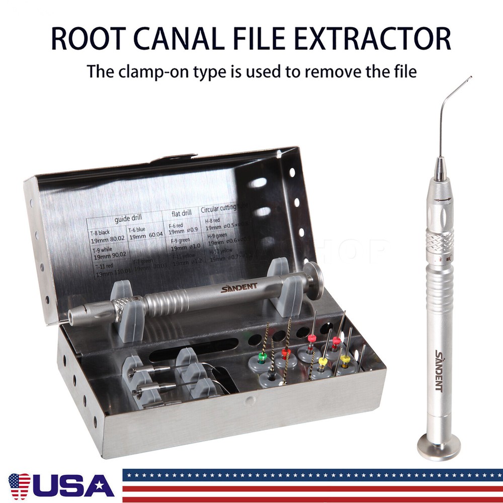 Dental Broken File Extractor Endodontic File Removal System Kit Endo Root Canal