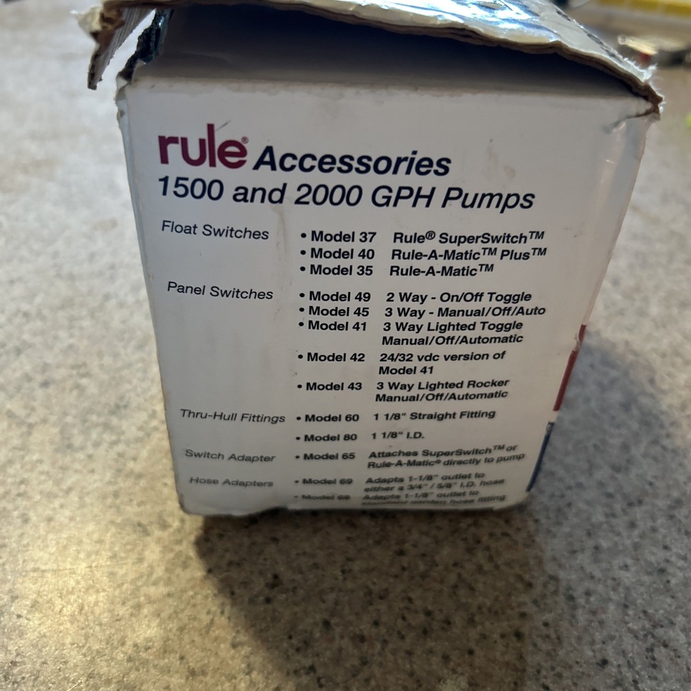 Rule 2000 GPH Non-Automatic Bilge Pump, 24V