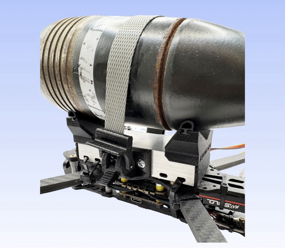 Single Universal FPV Drone Payload Drop System Adjustable Strap Mount