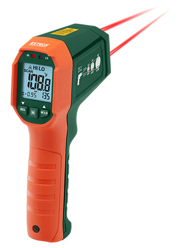 Extech IR320: Waterproof Dual Laser IR Thermometer