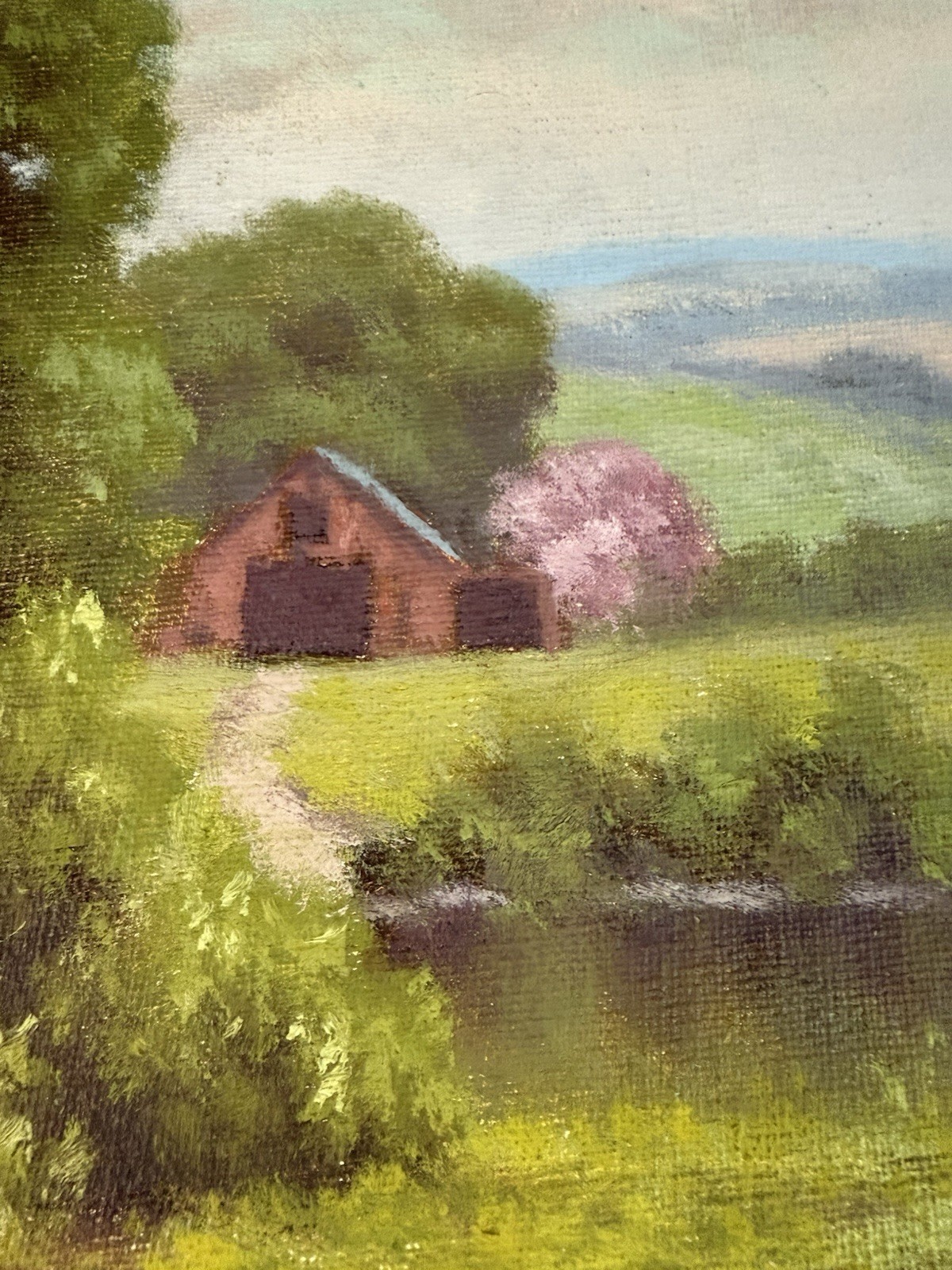 Circa 1920 Oil Painting L Sperman Listed American 20th Century