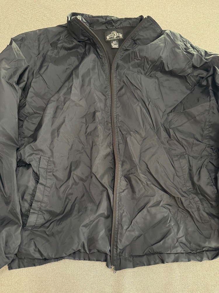 SHIELD DL234S Full Zip Jacket Men's 2XL/R Regular Black Nylon Polyester