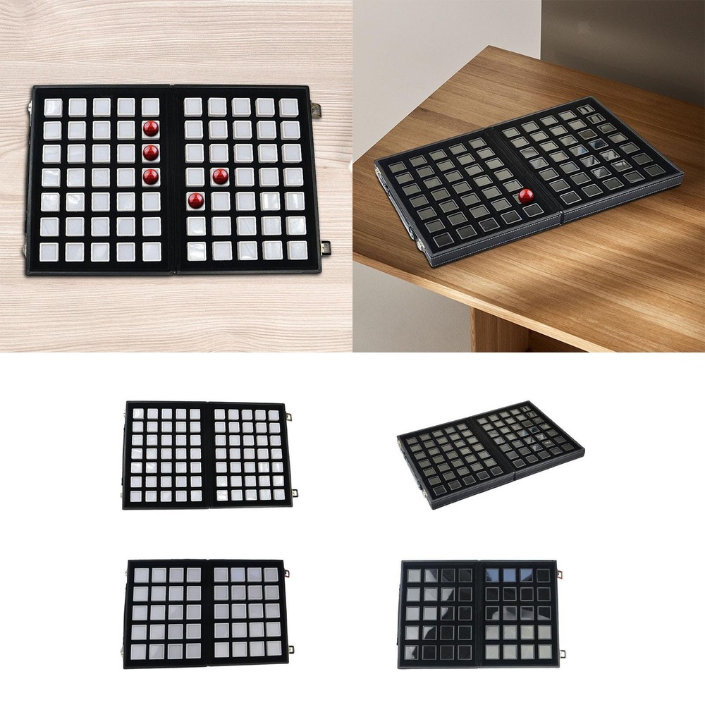 Diamond Gemstone Display Tray GEM Storage Organizer Tray Multi Grid Portable