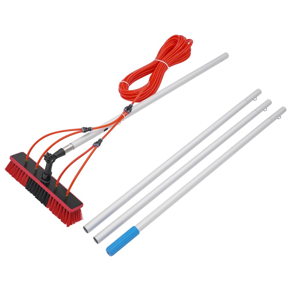 4m Solar Panel Cleaning Brush Outdoor Window Adjustable Pole Cleaning Kit