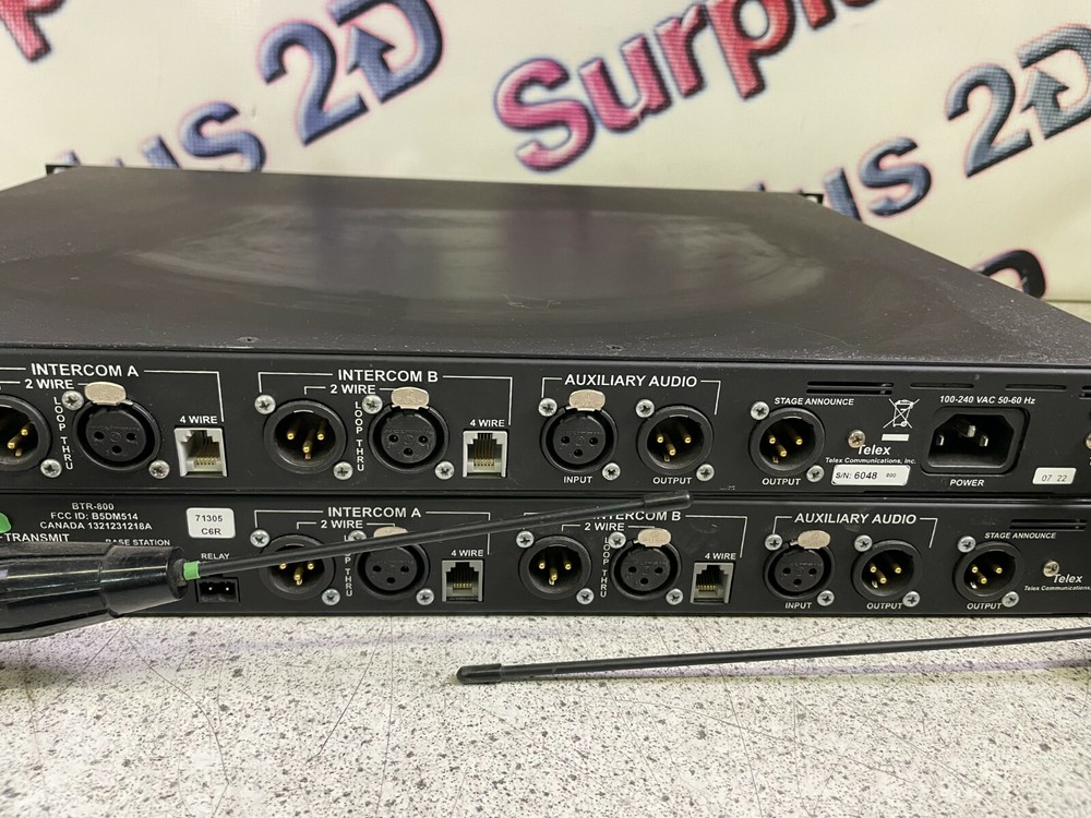 Lot of 2 RadioCom BTR-800 Intercom System