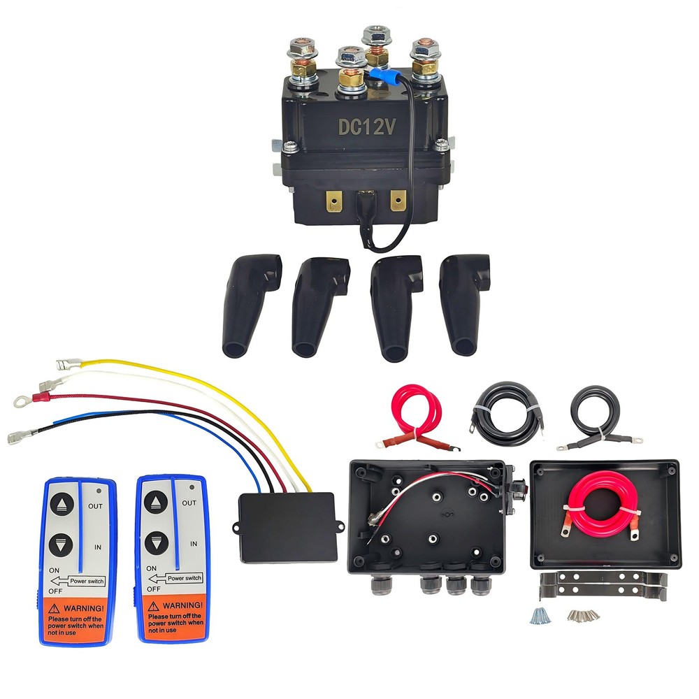 12V 250A Winch Solenoid Contactor Relay & Box & Remote Receiver Controller Kit