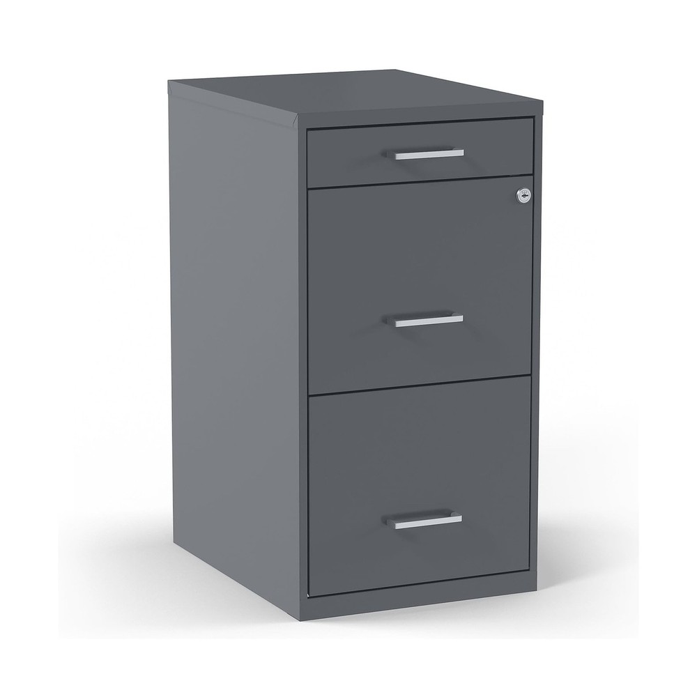 Staples 3-Drawer Vertical File Cabinet, Letter Size Documents, Lockable & Mob...
