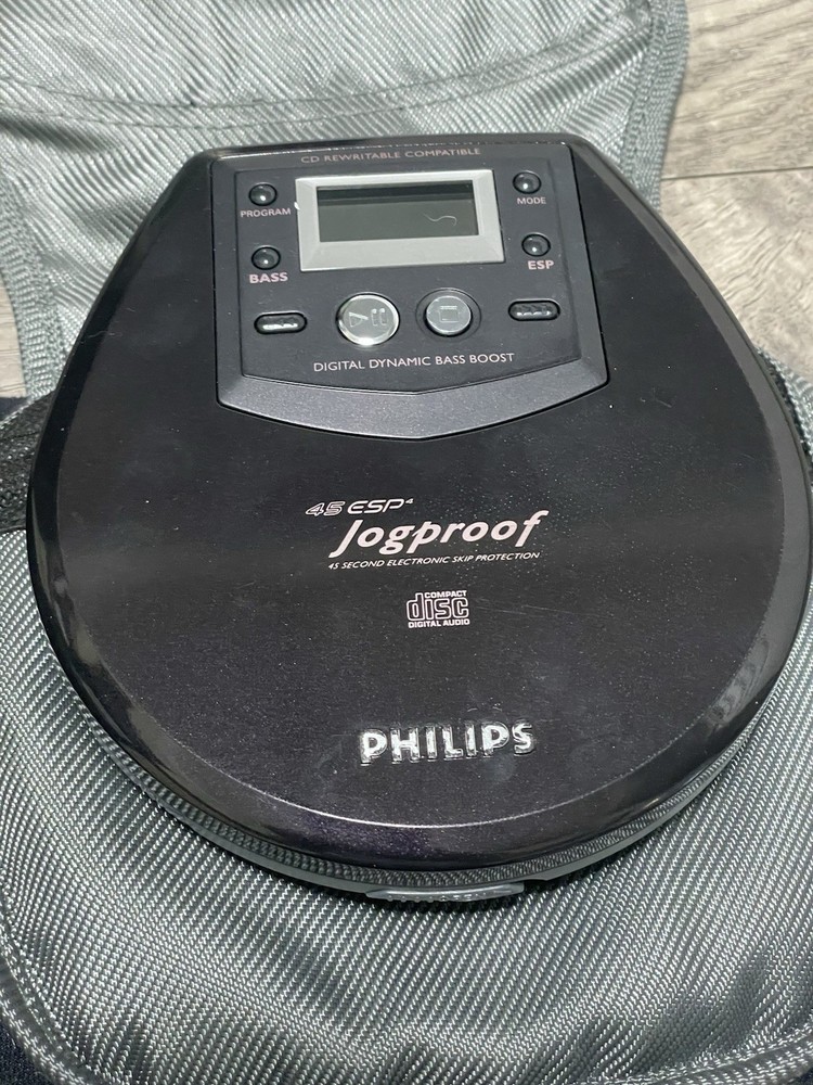 Philips AX5004/17 CD Walkman Portable CD Player 45 Second ESP Tested & Works
