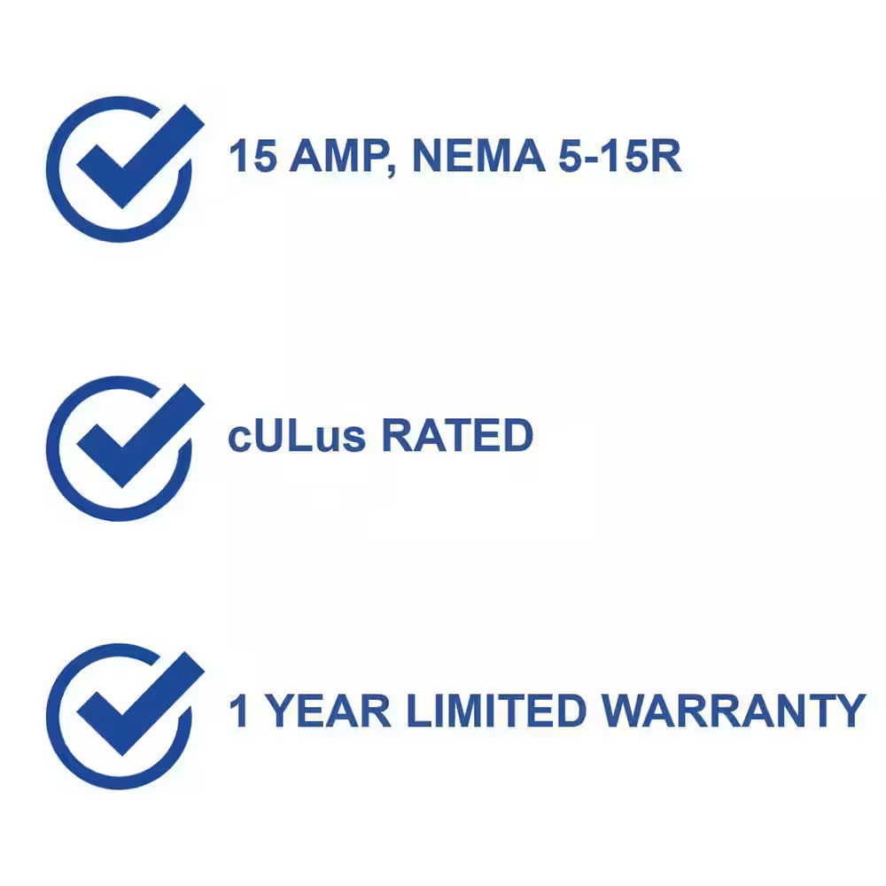 On-Q Half Width Structured Media Enclosure Power Strip Module
