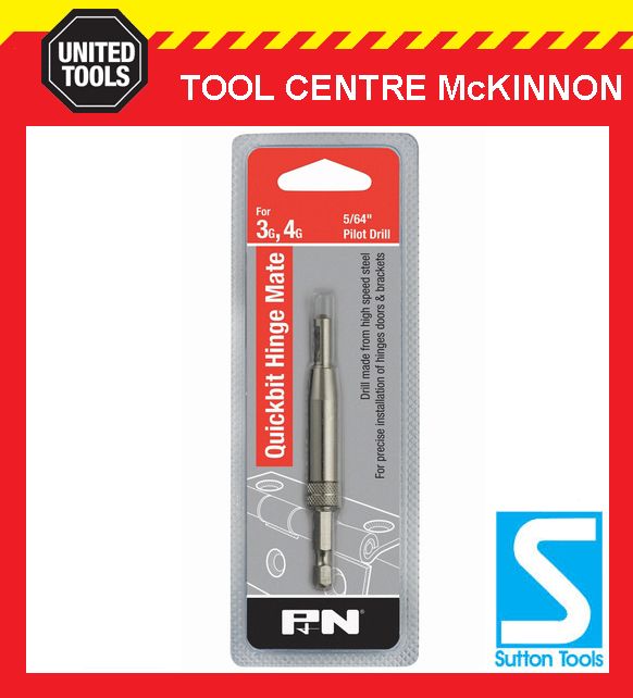 P&N BY SUTTON HINGE MATE SELF CENTREING 1/8” HINGE DRILL FOR #8 & #10 SCREWS