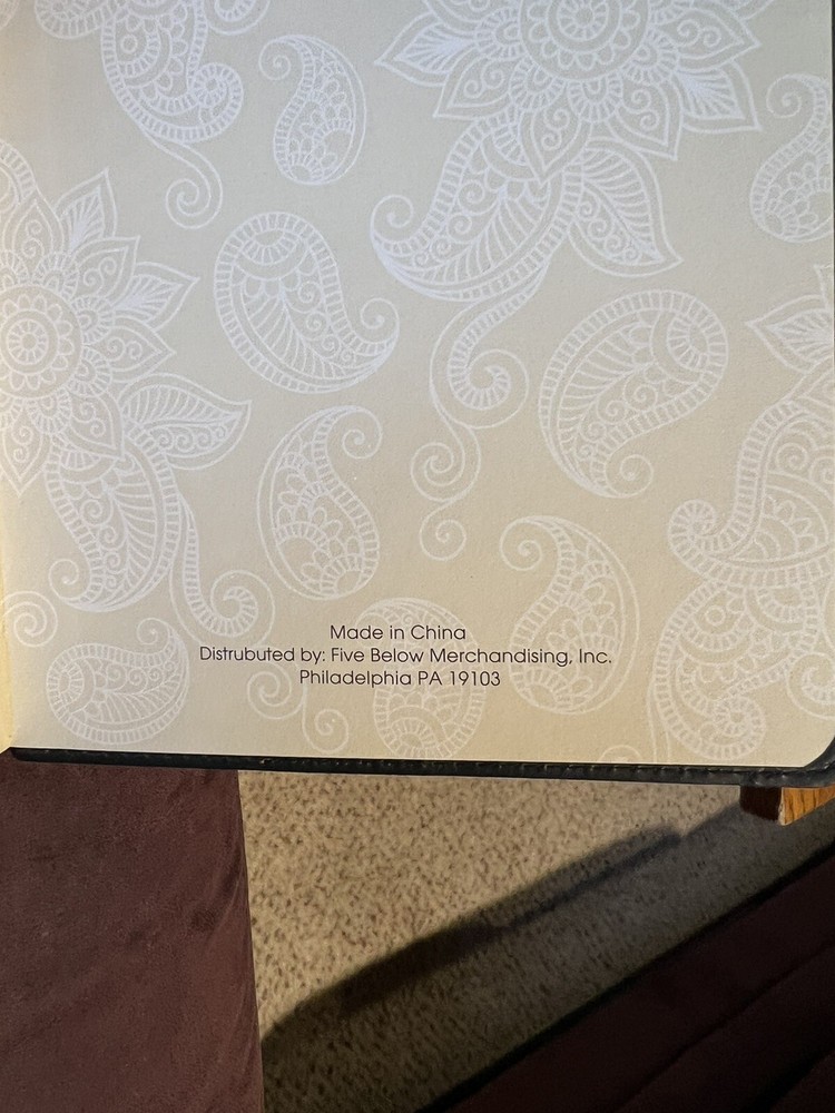 NEW Mandala Embossed Tan and Gold Lined Journal