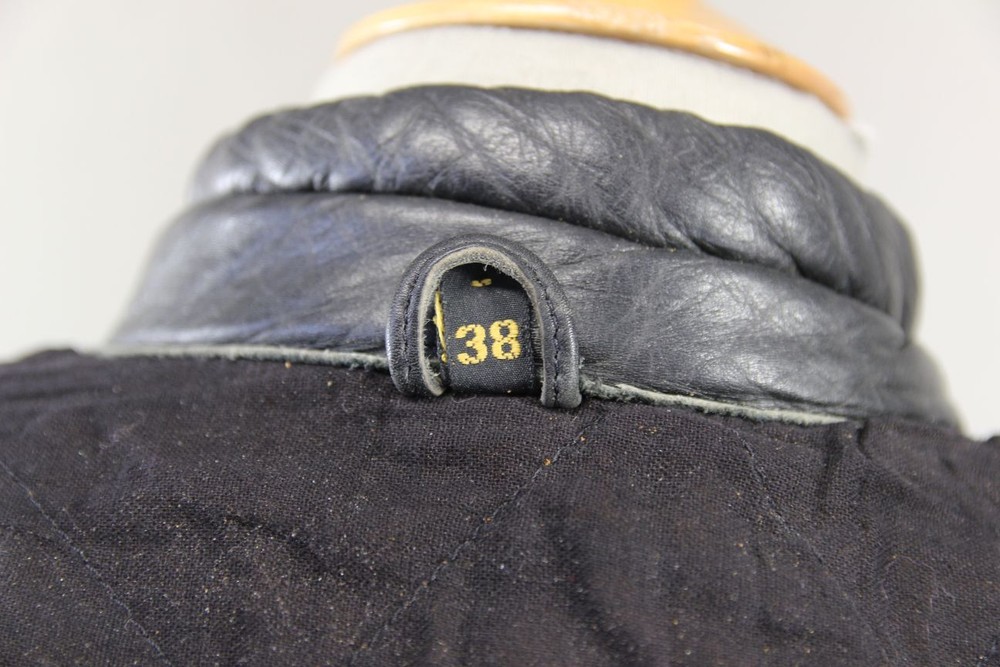 DYNAMIC LEATHERS CLASSIC BLACK COWHIDE BIKER JACKET 36-38 INCH