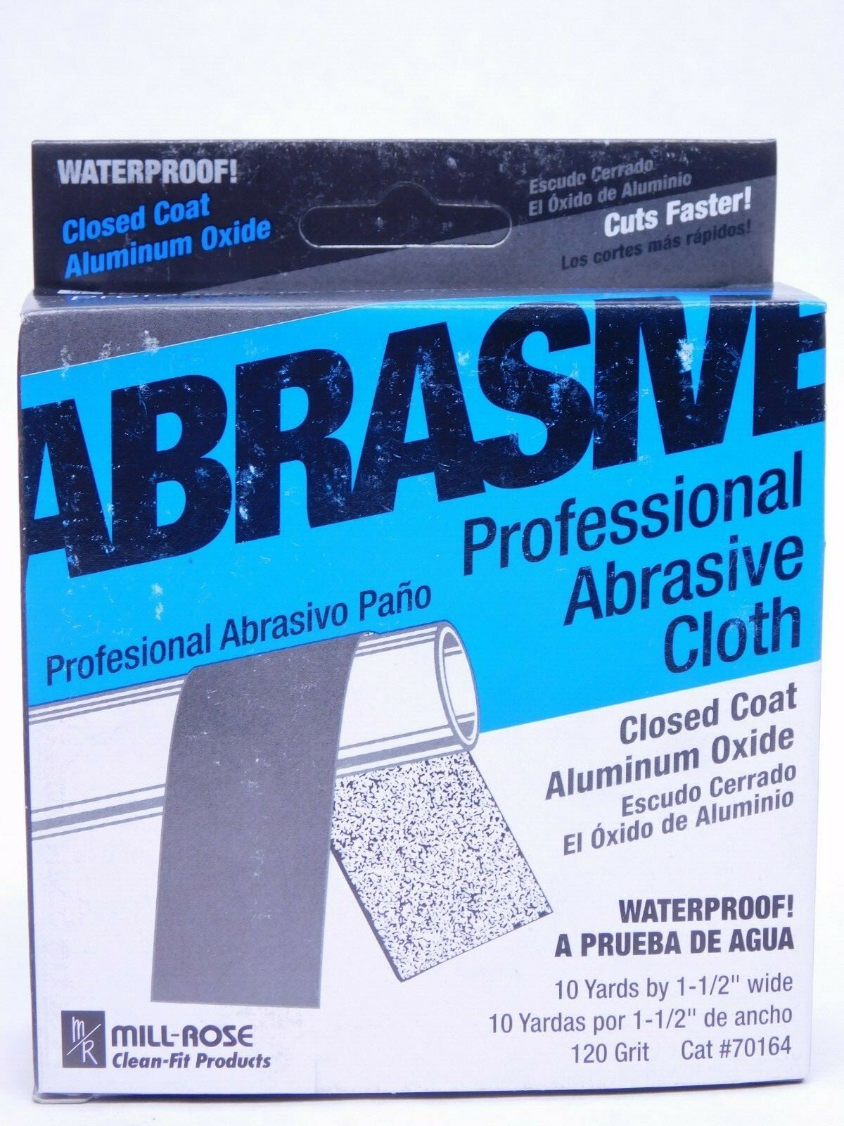 Abrasive Cloth 1-1/2" X 10 Yard Roll 120 Grit Sandpaper Flexible Waterproof (HR)