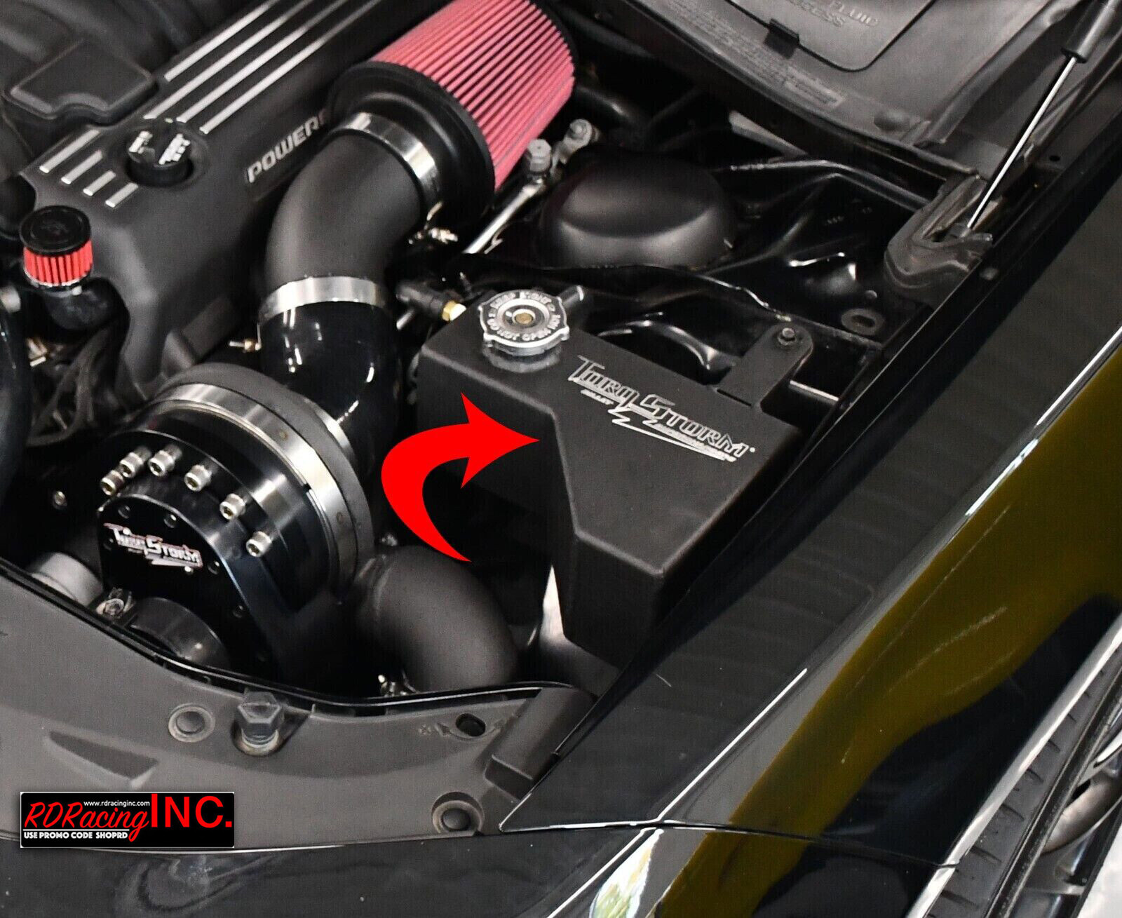 TorqStorm Aluminum Coolant expansion tank for the Hem1 LX platform vehicles