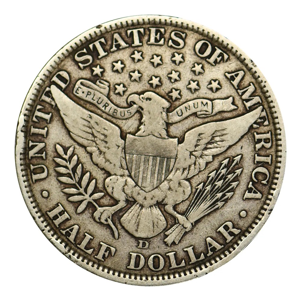 1907-D Barber Half Dollar Very Fine Condition