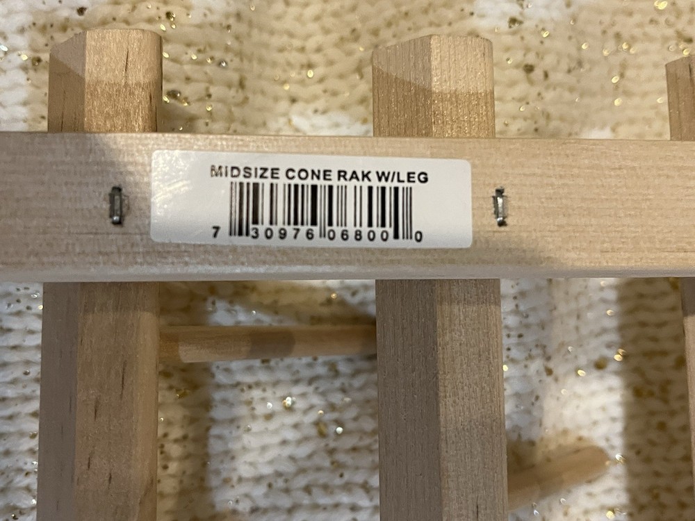 Sewing June Tailor 33 Spool Thread Holder Standing, Folding Wooden Rack