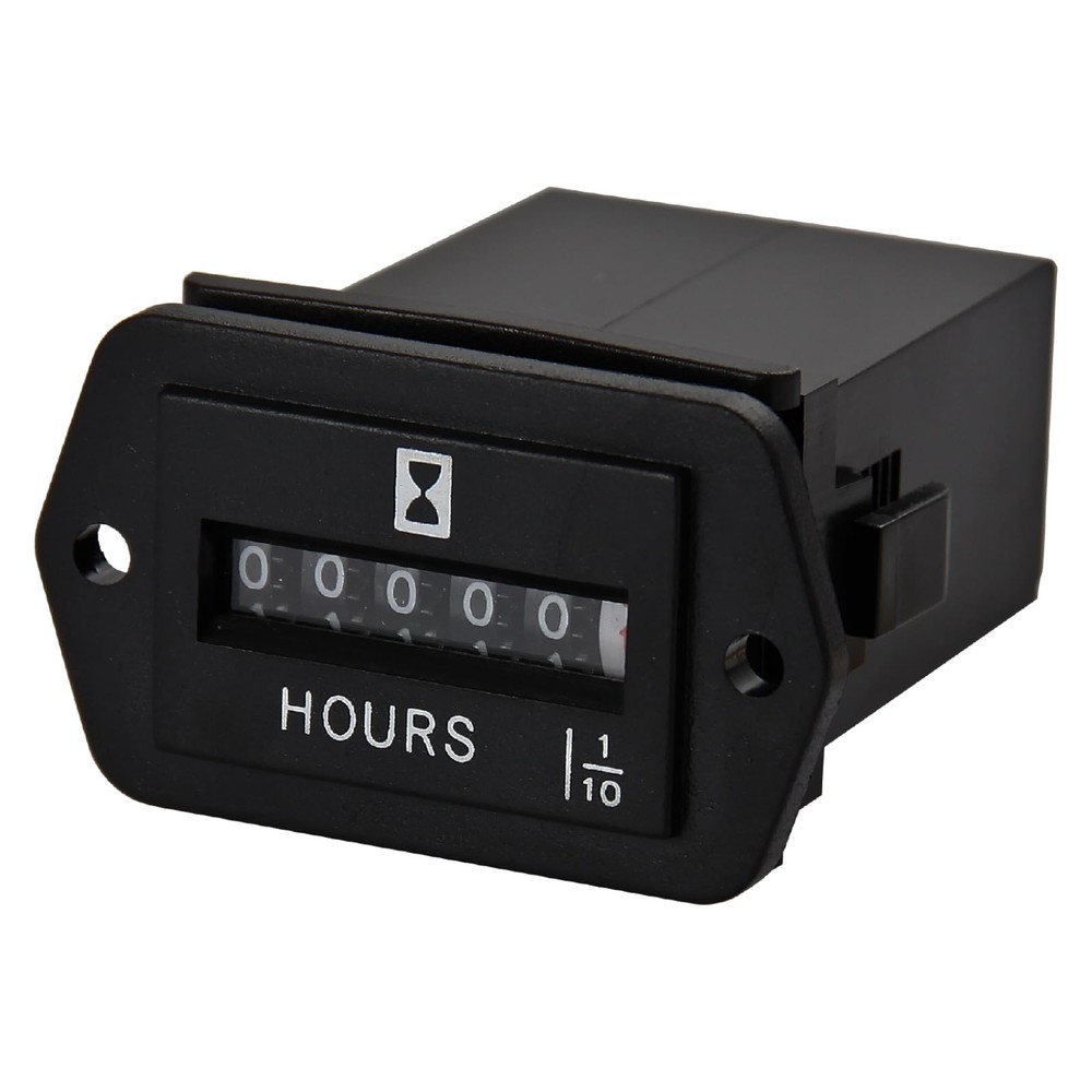 Jayron JR-HM002 DC 6-80V Snap in Mechanical Hour Meter for Powered...