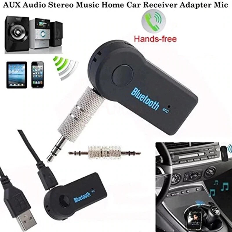 Wireless Bluetooth 5.0 Receiver 3.5mm AUX Car Audio Adapter Handsfree