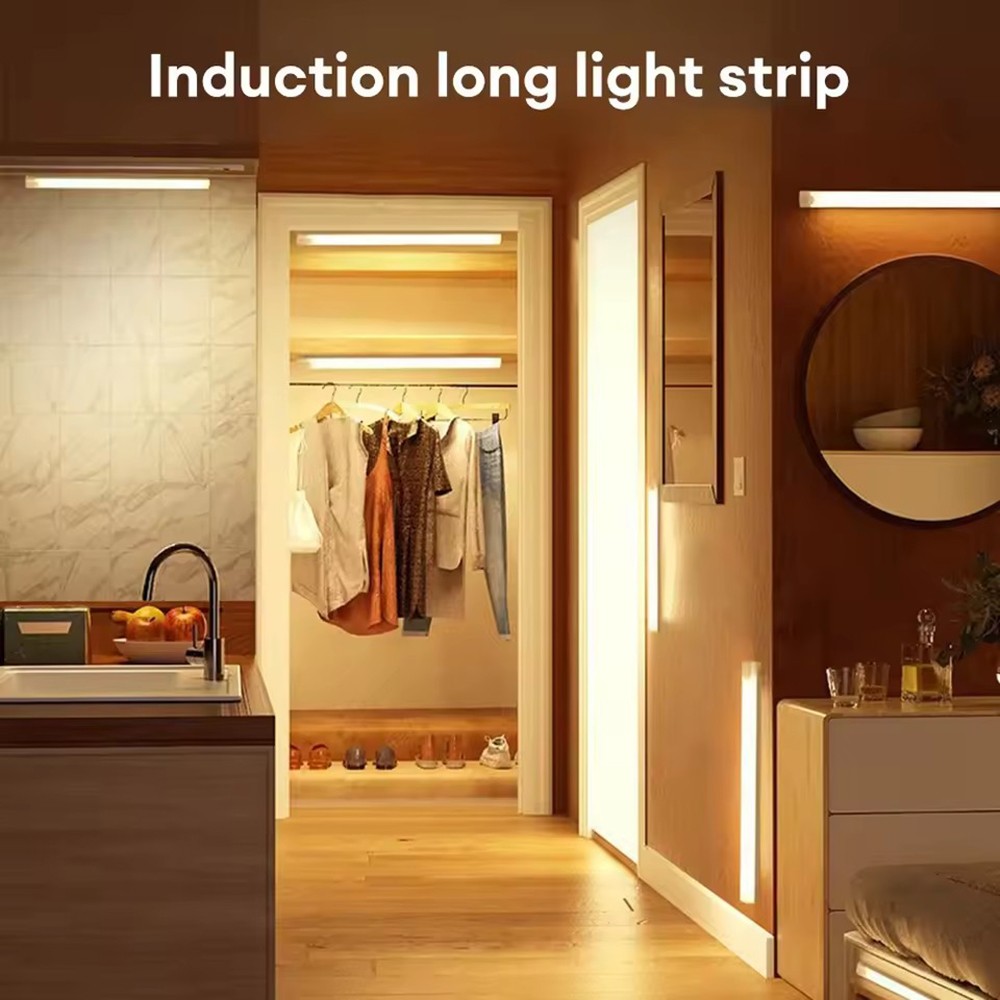 4x LED Under Cabinet Lights, Rechargeable Motion Sensor, 3 Color Dimmable US