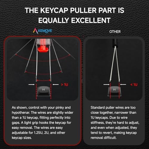 P10 2-in-1 Switch Puller Keycap Puller for Mechanical Black semi-transparent