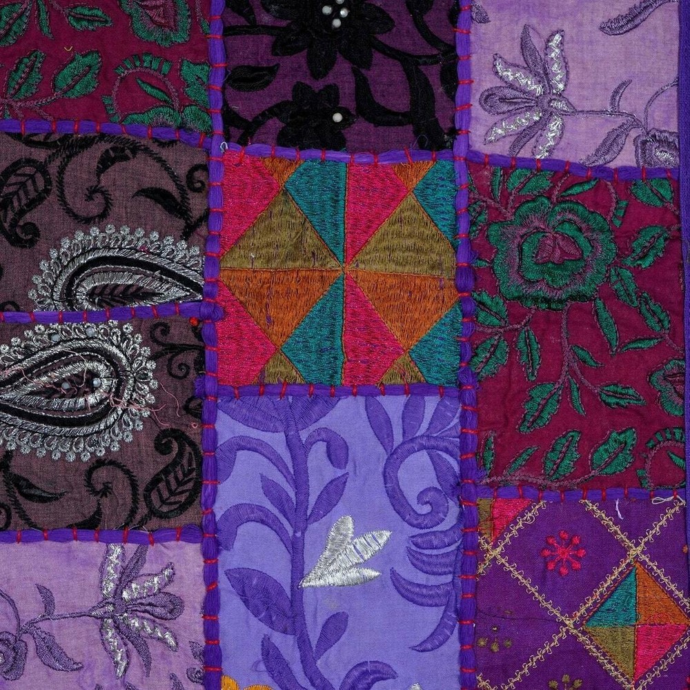 Indian Cotton Patchwork Table Runner Embroidered Dining Table Tapestry 152X45 cm