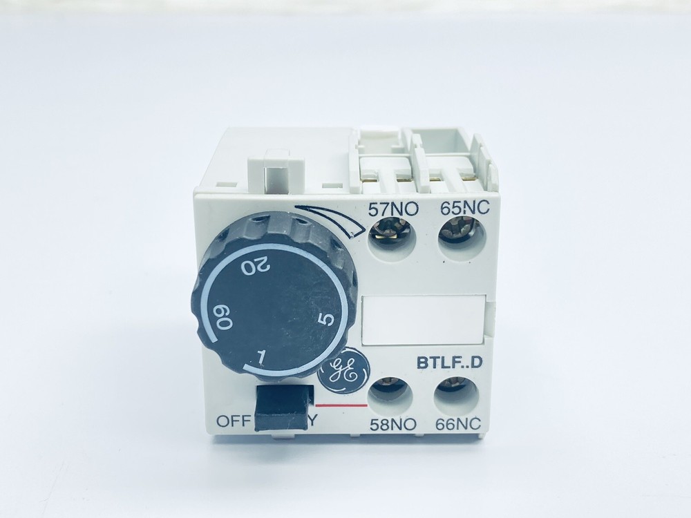 UNUSED GE BTLF60D PNUEMATIC DELAY TIMER MODULE BLOCK 1-60SEC
